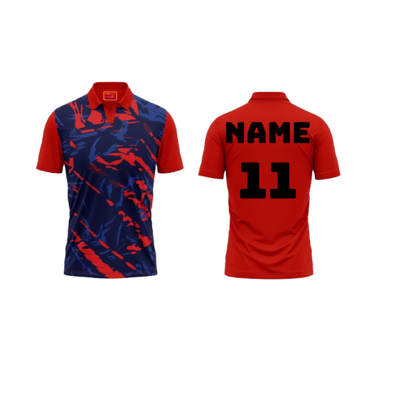 Red Polo Neck Half Sleeve T Shirt Nextprint G1164