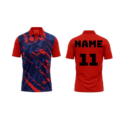 Red Polo Neck Half Sleeve T Shirt Nextprint G1164