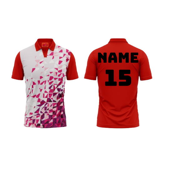Red Polo Neck Half Sleeve T Shirt Nextprint G1106
