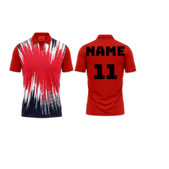 Red Polo Neck Half Sleeve T Shirt Nextprint F193