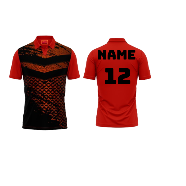 Red Polo Neck Half Sleeve T Shirt Nextprint F178