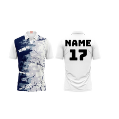Next Print Customized Polo Neck White Jersey NPTS02