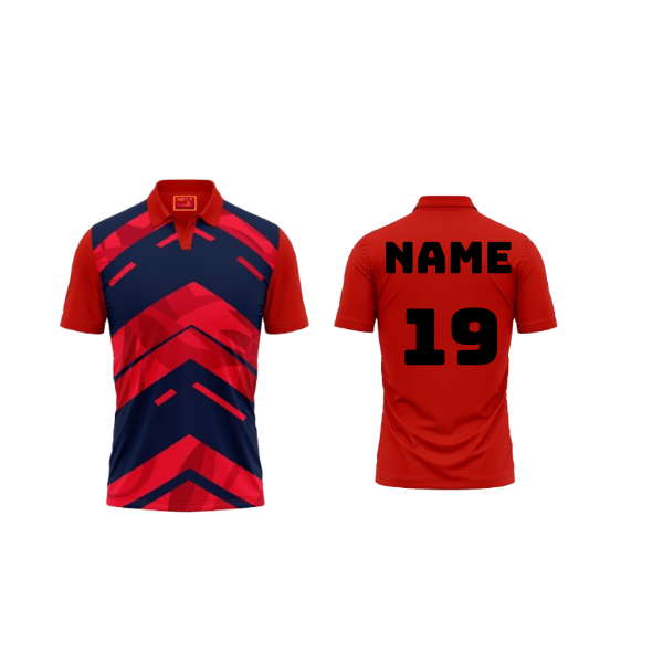 Red Polo Neck Half Sleeve T Shirt Nextprint G169