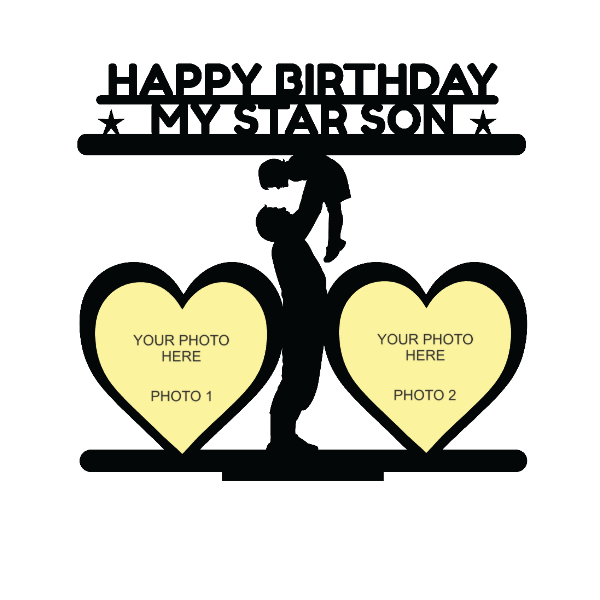 Happy Birthday My Star Son Stand Frame