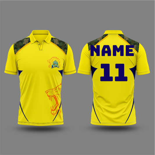 Next Print Customised Ipl Chennai Printed Jersey.