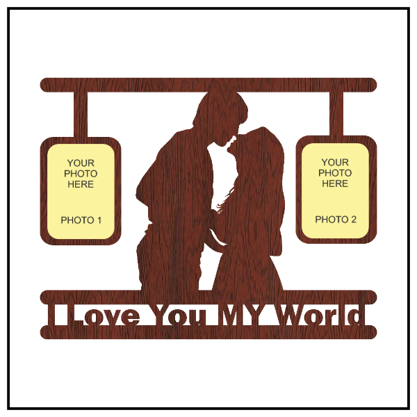 I LOVE YOU MY WORLD WALLFRAME
