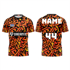 Next Print Customised Ipl Sunrisers Hyderabad Printed Round Neck Jersey