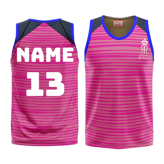 Next Print Ipl Rajasthan Design Basketball Jersey