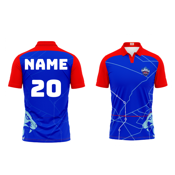 Next Print Ipl Delhi Capitals Printed Polo Collar Jersey