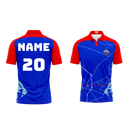 Next Print Ipl Delhi Capitals Printed Polo Collar Jersey