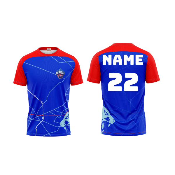 Next Print Ipl Delhi Capitals Printed Round Neck Jersey