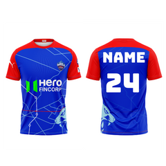 Next Print Ipl Delhi Capitals Printed Round Neck Jersey
