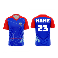 Next Print Ipl Delhi Capitals Printed V Neck Jersey
