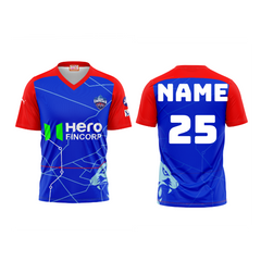 Next Print Ipl Delhi Capitals Printed V Neck Jersey