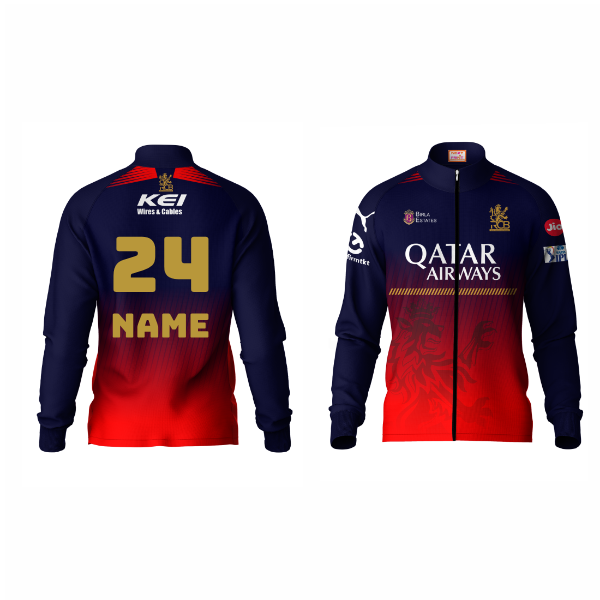 Next Print Customised Ipl Royal Challengers Bengaluru Printed  2025 Jersey Jacket