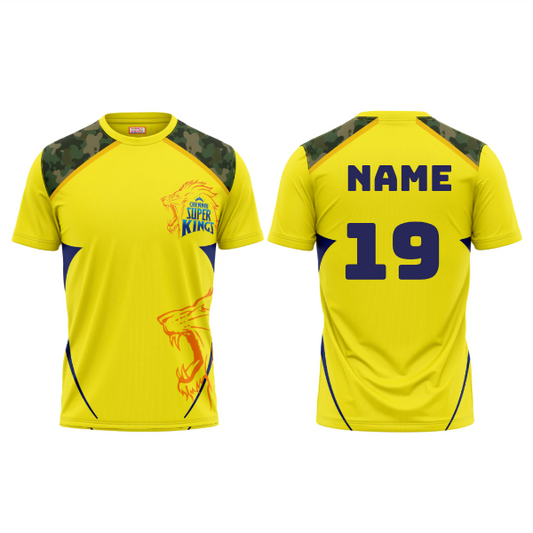 Next Print Ipl Chennai Customisable round neck jersey