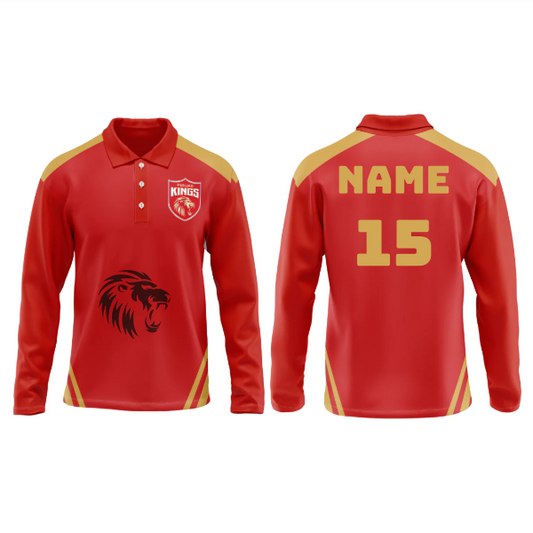 Next Print Ipl Punjab Customisable Polo neck jersey
