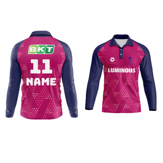 Next Print Ipl Rajasthan Royals Printed polo collar Jersey