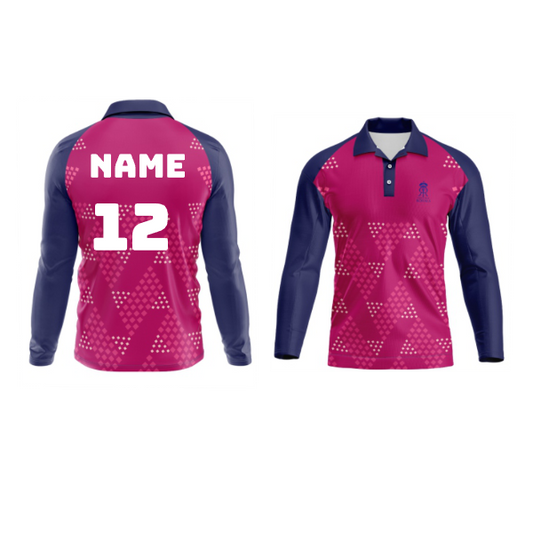 Next Print Ipl Rajasthan Royals Printed polo collar  Jersey