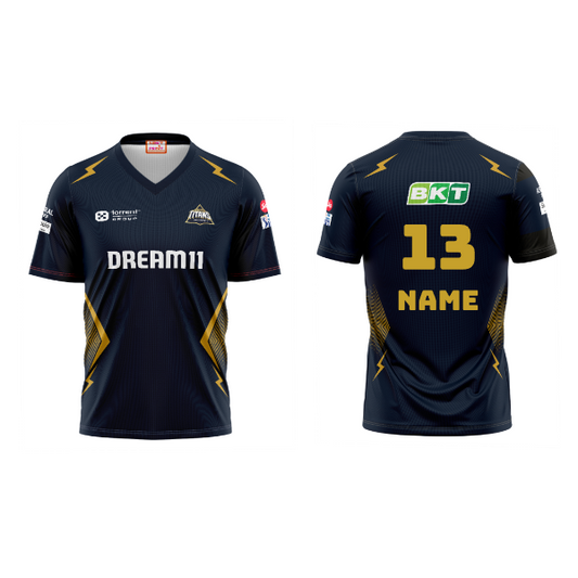 Next Print Customisable  Ipl Gujrat V Neck jersey
