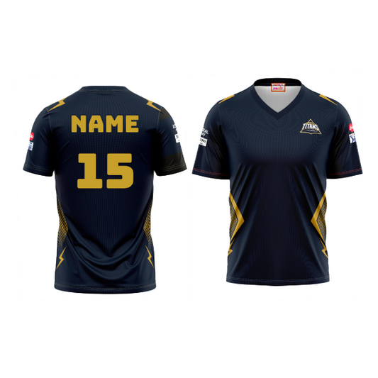 Next Print Customisable  Ipl Gujrat V Neck jersey