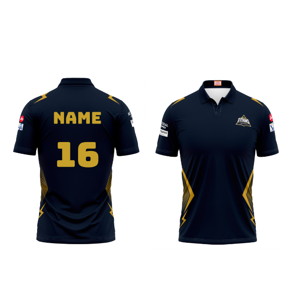 Next Print Customisable  Ipl Gujrat Polo collar jersey