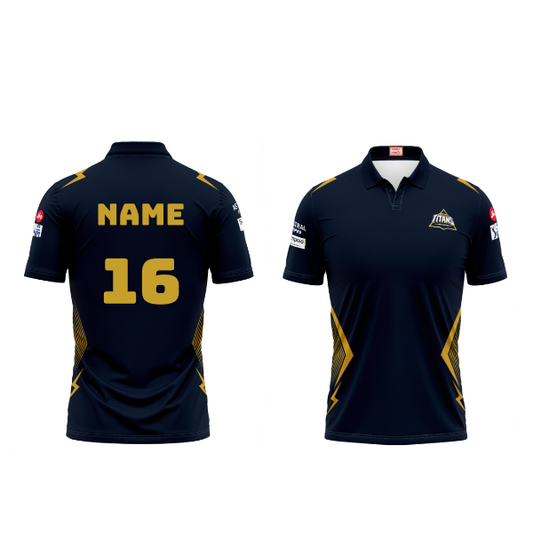 Next Print Customisable  Ipl Gujrat Polo collar jersey