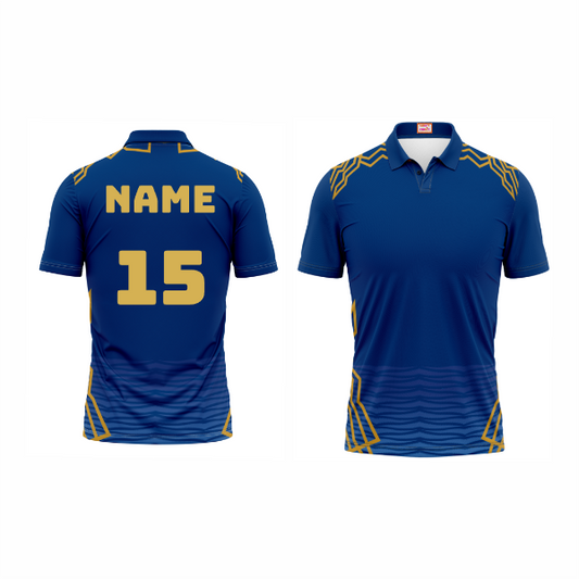 Next Print Customised Mumbai  Jersey  Printed Polo Collar Jersey T-Shirt.