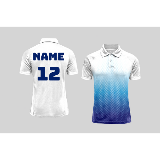Next Print Cricket Polo Half White Customized Jersey NPCWH00A476