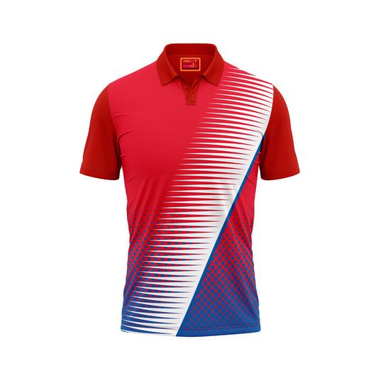 Red Polo Neck Half Sleeve T Shirt Nextprint H1100