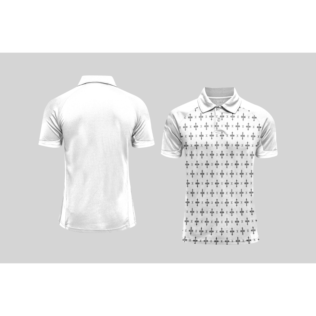 Next Print Cricket Polo Half White Customized Jersey NPCWH00A206