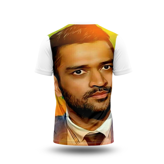 MS Dhoni Photo Printed T-Shirt.
