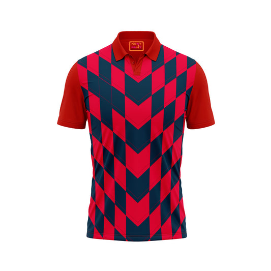 Red Polo Neck Half Sleeve T Shirt Nextprintr264
