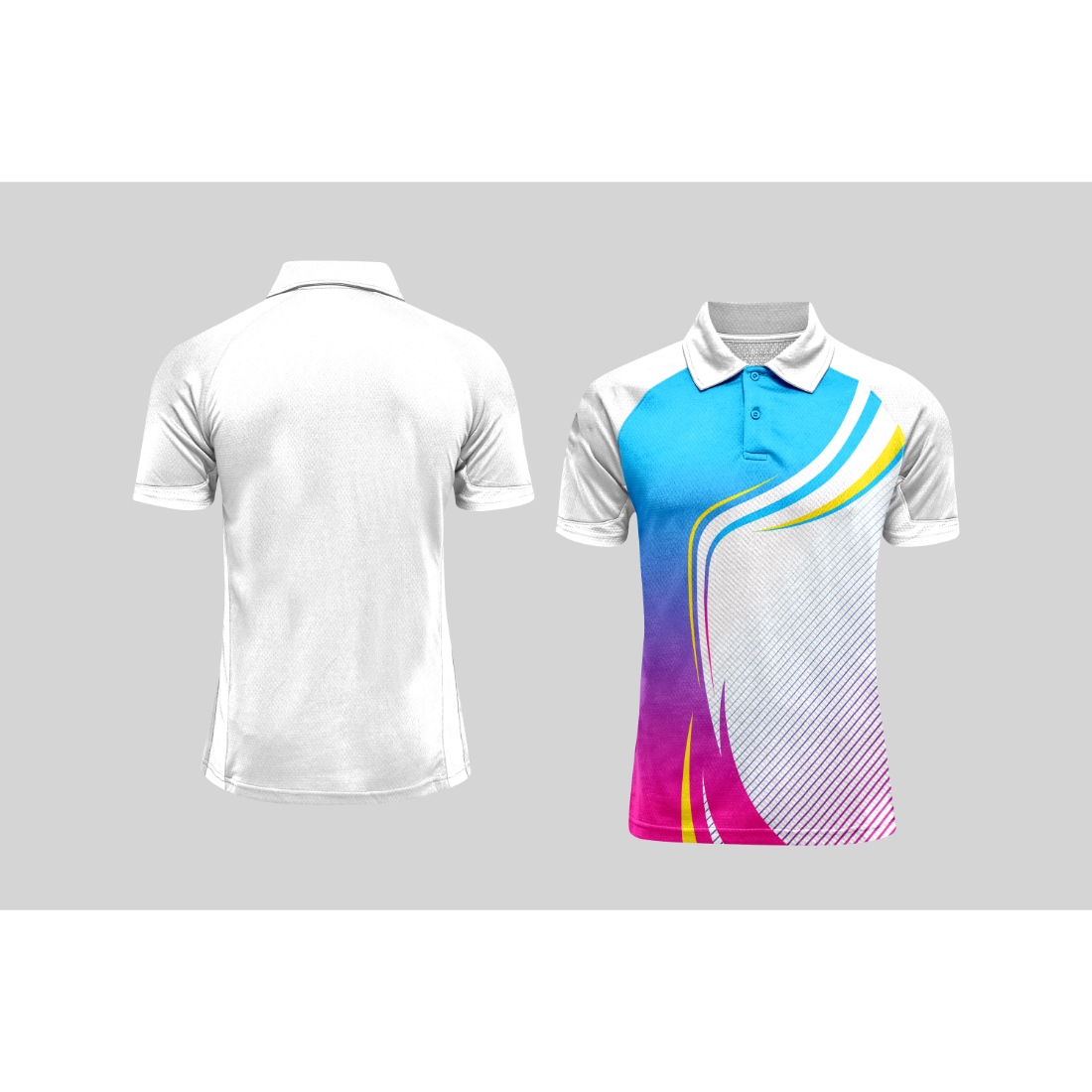 Next Print Cricket Polo Half White Customized Jersey NPCWH00A211