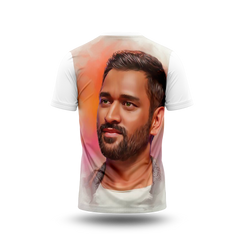 MS Dhoni Photo Printed T-Shirt.