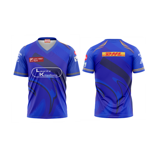Next Print Customised Mumbai  Jersey Printed V Neck  T-Shirt.