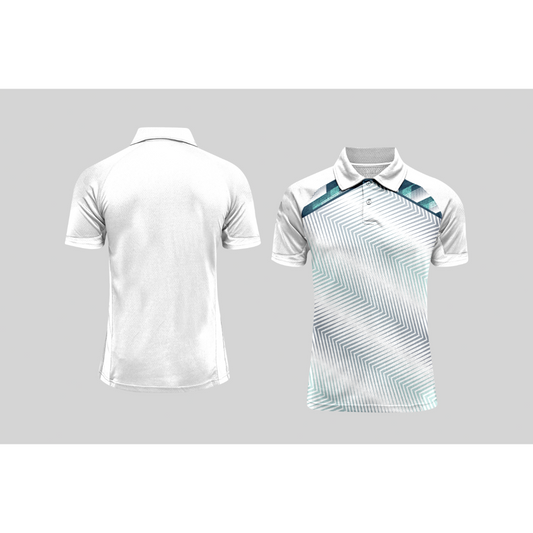 Next Print Cricket Polo Half White Customized Jersey NPCWH00A227