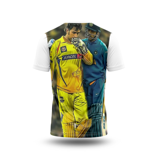 MS Dhoni Photo Printed T-Shirt.