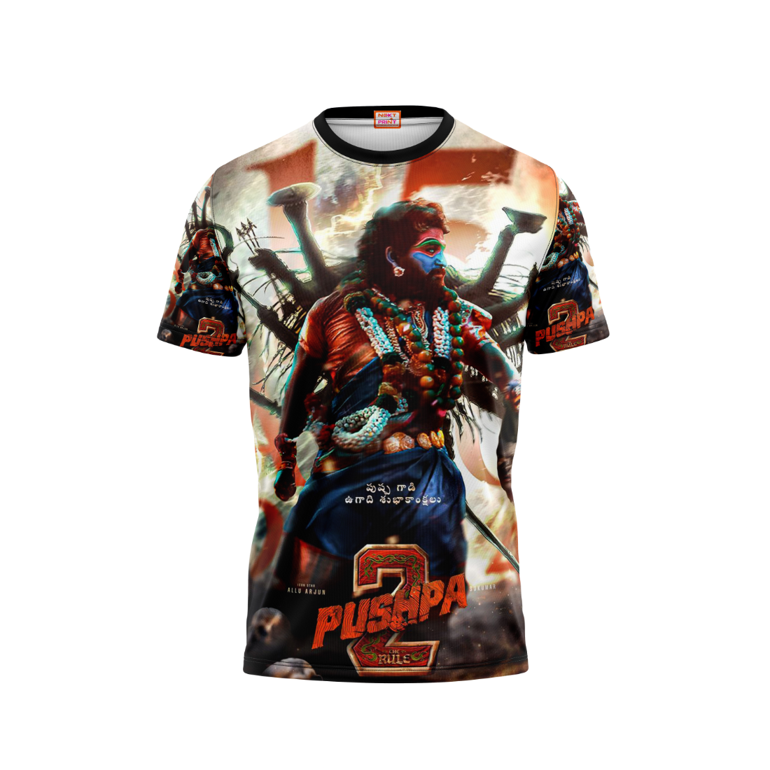 Next Print Allu Arjun Pushpa  Printed T-Shirt.