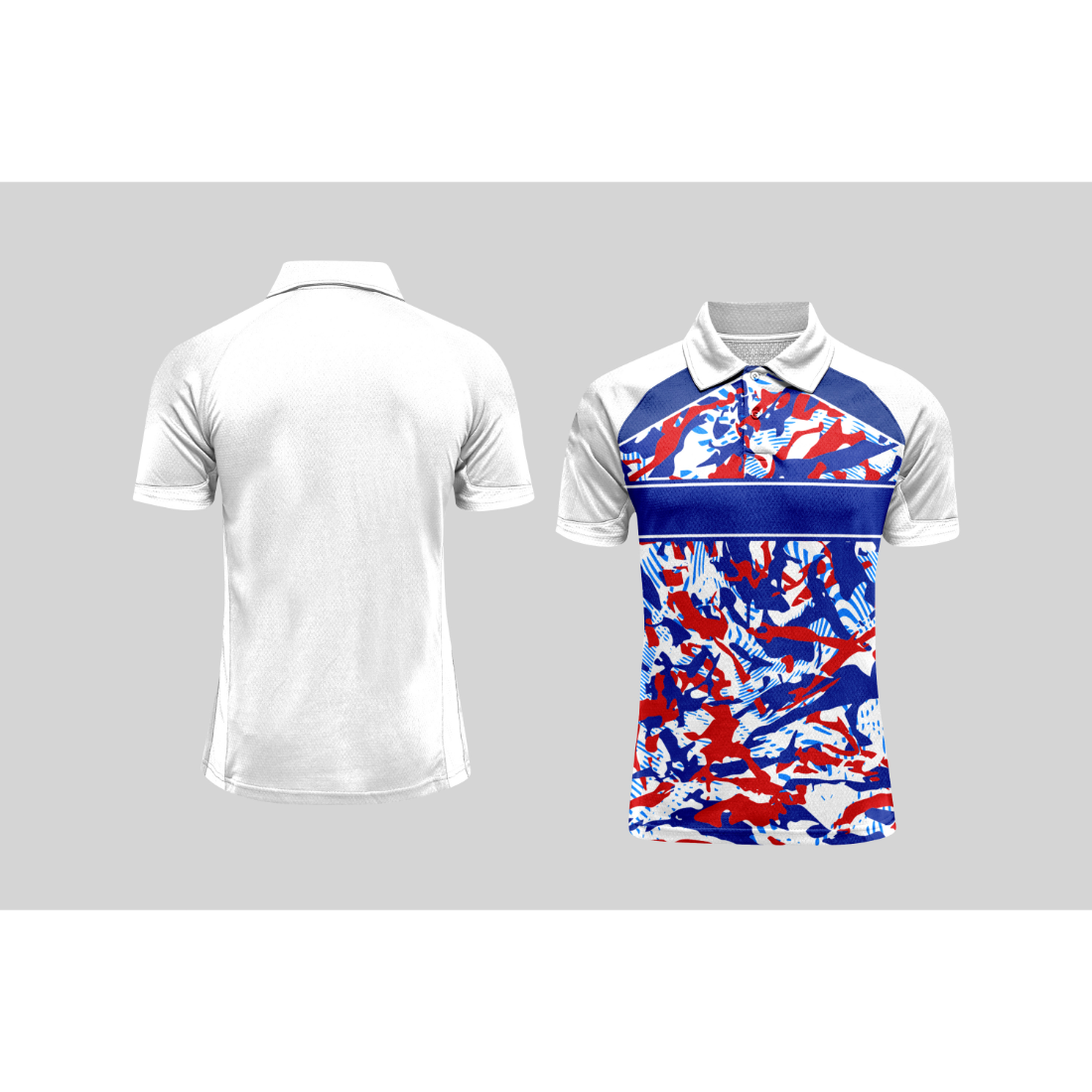 Next Print Cricket Polo Half White Customized Jersey NPCWH00A231