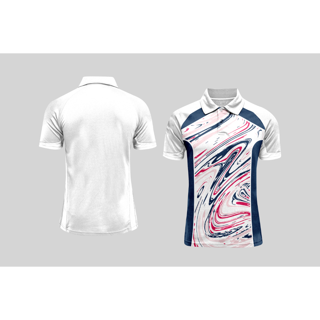 Next Print Cricket Polo Half White Customized Jersey NPCWH00A235