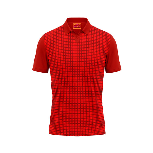 Red Polo Neck Half Sleeve T Shirt NextprintrM164