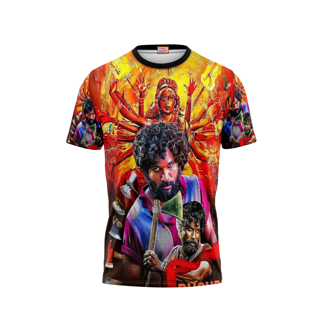 Next Print Allu Arjun Pushpa  Printed T-Shirt.