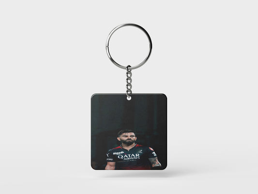 Next Print RCB King Kohli Square Keychain