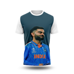 Virat Kohli Photo Printed T-Shirt.