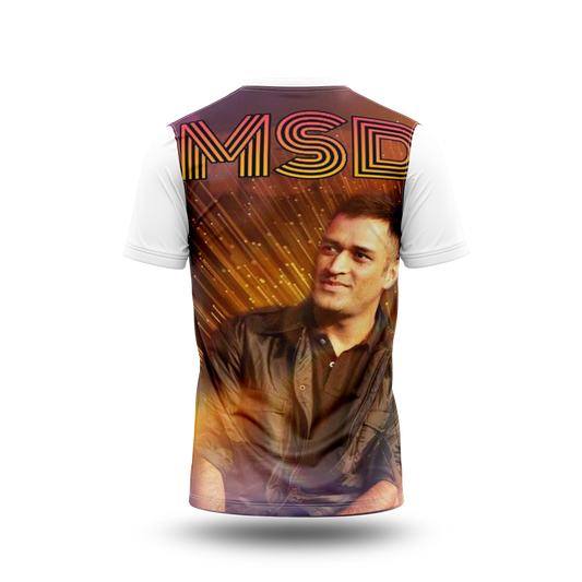 MS Dhoni Photo Printed T-Shirt.