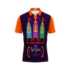 Next Print Puri Jagannath Photoprinted Tshirt Orange Colour Rath Yathra Design 25