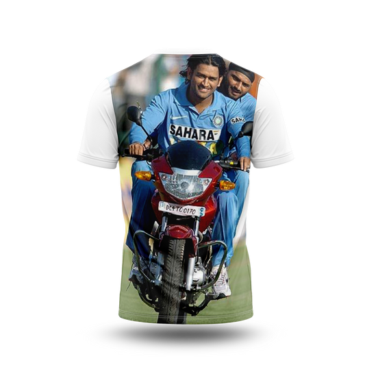 MS Dhoni Photo Printed T-Shirt.
