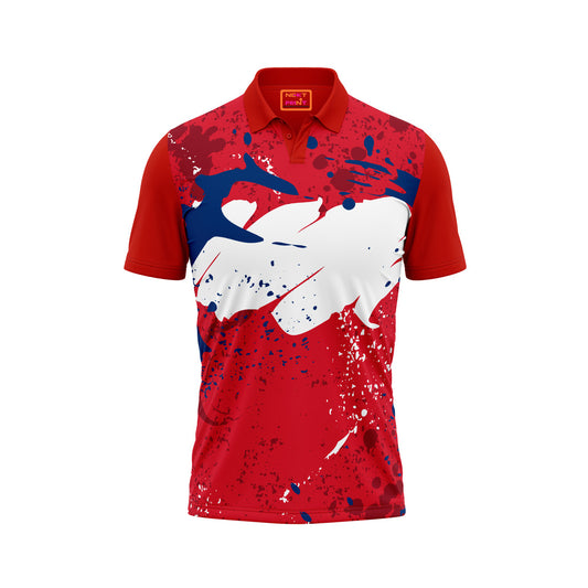 Red Polo Neck Half Sleeve T Shirt NextprintrM185