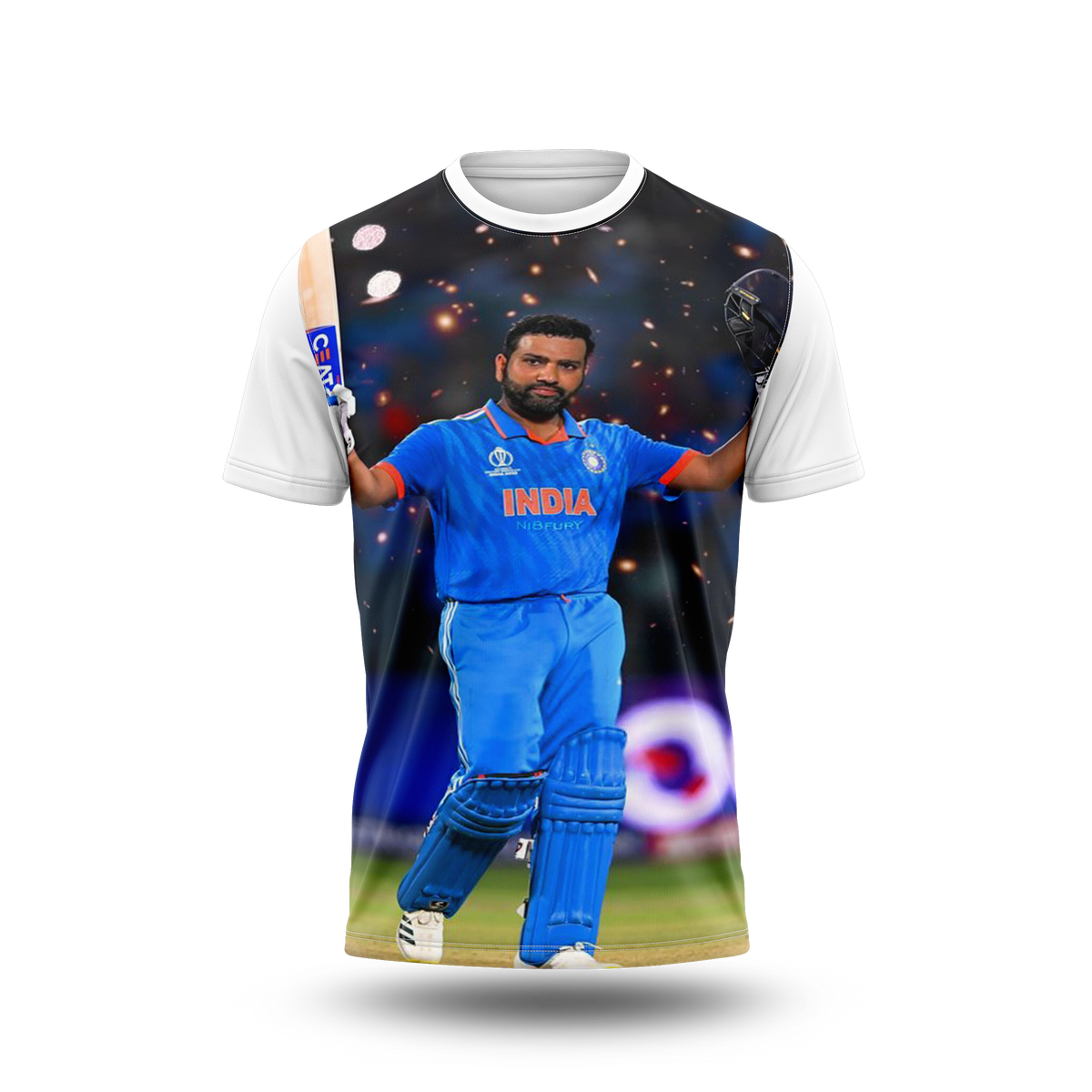 Rohit Sharma Photo Printed T-Shirt.